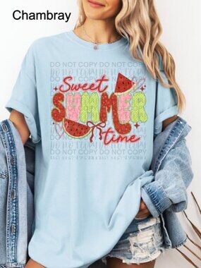 Comfort Colors Watermelon Graphic Tee Sweet Summer Time Shirt Women
